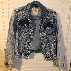 Acid wash denim jacket